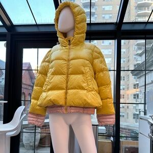 Yellow Moncler Kids Coat